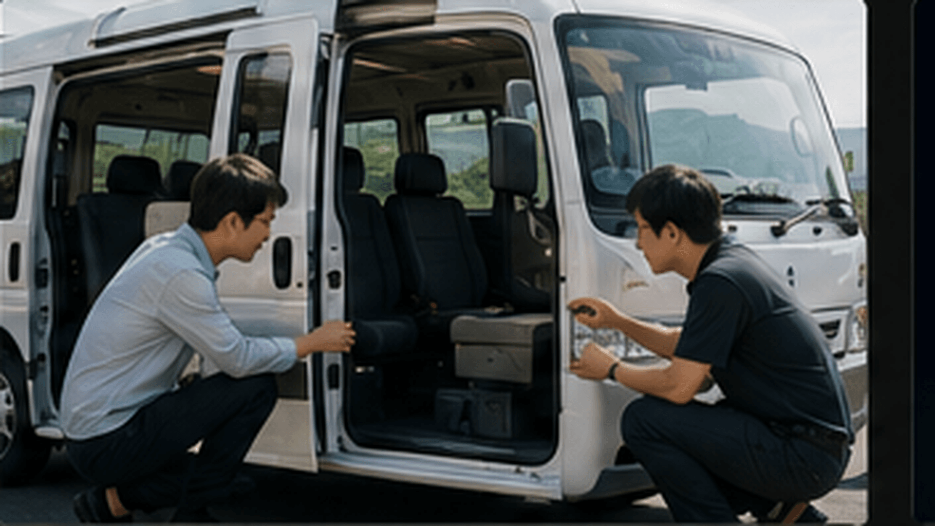 モビリティ車両を一緒に評価するビジネス・技術チーム