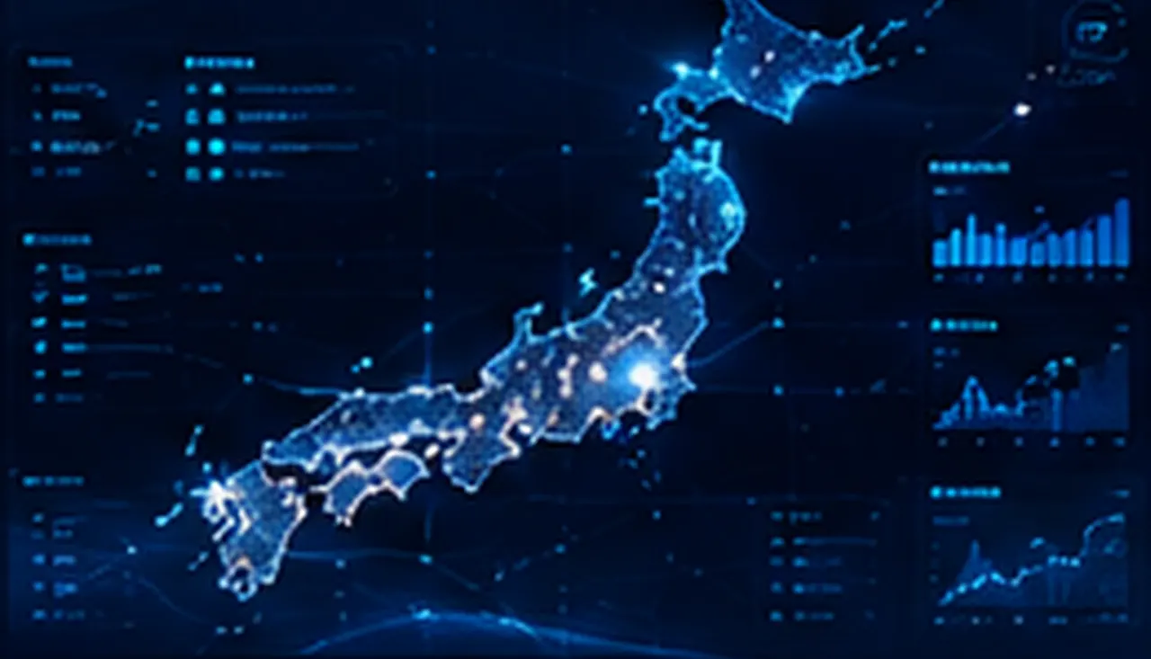日本の地域モビリティシグナル分布を示すヒートマップビジュアル